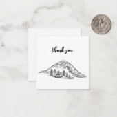 Black and white mountain note card notitiekaartje (Voorkant / Achterkant in situ)