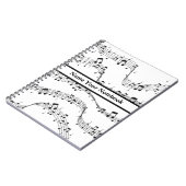 Black and White Music Note Notitieboek (Linkerzijde)