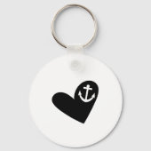 Black and White Nautical Lighthouse girly Sleutelhanger (Achterkant)