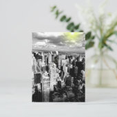 Black and White New York City Skyline Briefkaart (Staand voorkant)