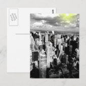 Black and White New York City Skyline Briefkaart (Voorkant / Achterkant)
