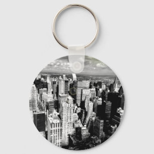 Black and White New York City Skyline Sleutelhanger