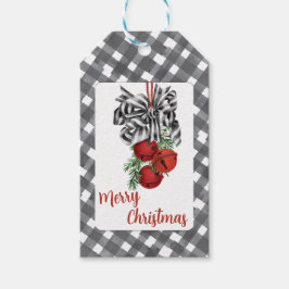 Black and White Noël Cadeaulabel