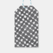 Black and White Noël Cadeaulabel (Achterkant)