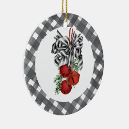 Black and White Noël  Keramisch Ornament