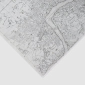 Black and White Old London City Map Tissuepapier (Detail)