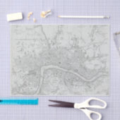 Black and White Old London City Map Tissuepapier (Craft)