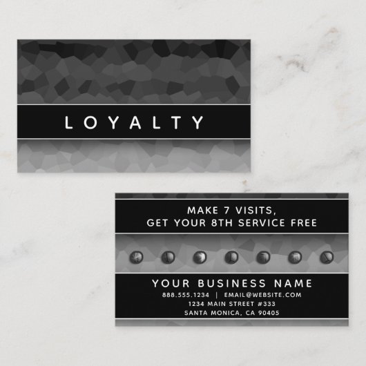 Black and White Ombre Modern Elegant Professional Afsprakenkaartje (Voorkant / Achterkant)