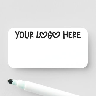 Black and White One Line Business Logo Naamplaatje