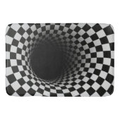 Black and White Optical Illusion Tunnel Badmat (Voorkant)