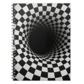 Black and White Optical Illusion Tunnel Notitieboek (Voorkant)