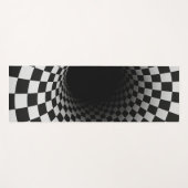 Black and White Optical Illusion Tunnel Yogamat (Voorkant (horizontaal))
