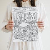 Black and White Paris Boulangerie Poster