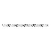 Black and White Pattern Birds on Cherry Blossoms Lint (Voorkant)