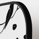 Black and White Pattern Birds on Cherry Blossoms Pickleball Paddle (Links Detail)