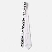 Black and White Pattern Birds on Cherry Blossoms Stropdas (Achterkant)