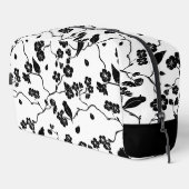 Black and White Pattern Birds on Cherry Blossoms Toilettasje (Rechterhoek)