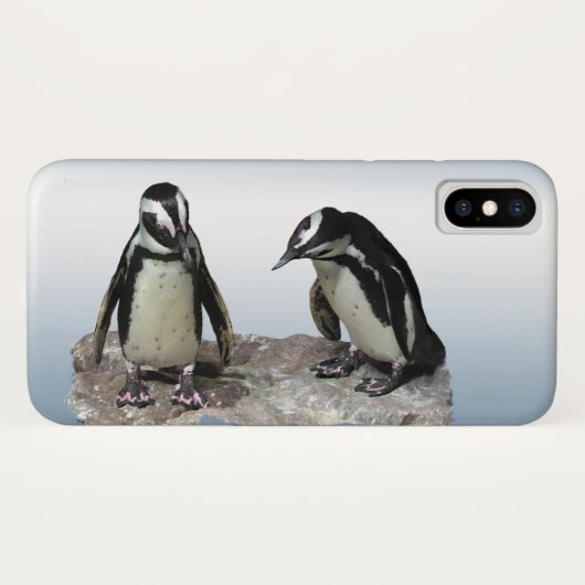 Black and White Penguin Birds iPhone 11 Coque (Dos (Horizontal))