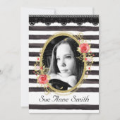 Black and White Photo Afstuderen Open House Kaart (Voorkant)