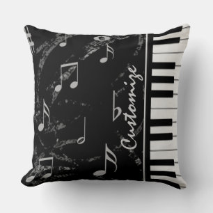 Black and White Piano Music Kussen