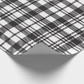 Black and White Plaid  Cadeaupapier (Hoek)
