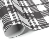 Black and White Plaid  Cadeaupapier (Rol Hoek)