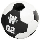 Black and White Player Name and Team Number (3/4)