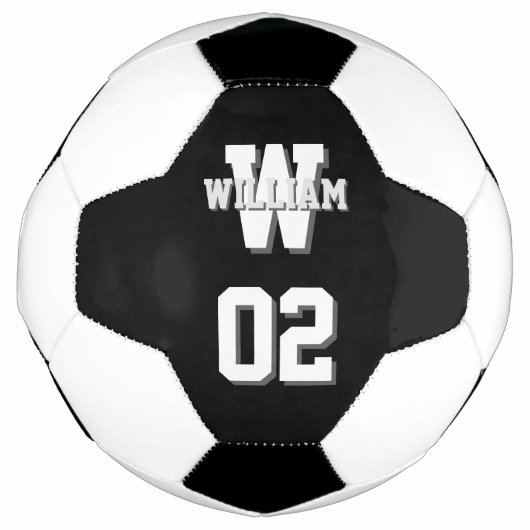 Black and White Player Name and Team Number (Devant)