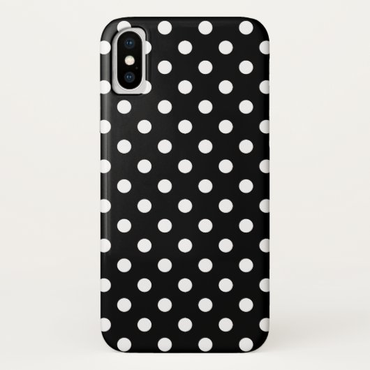 Black and White Polka Dot iPhone X Case-Mate iPhone Case (Achterkant)