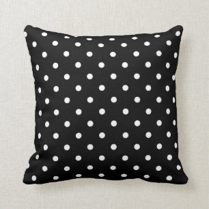 Black and White Polka Dot Pillow Kussen