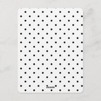 Black and White Polka dots wedding Invitation Kaart