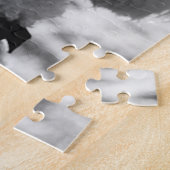 Black and White Poodle Face Puppy Eyes Legpuzzel (Zijkant)