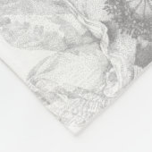 Black and White Poppy Fleece Deken (Hoek)