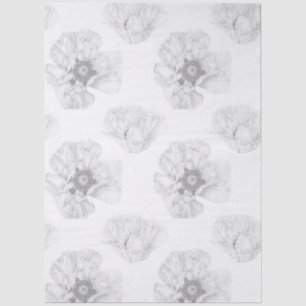 Black and White Poppy Tissuepapier