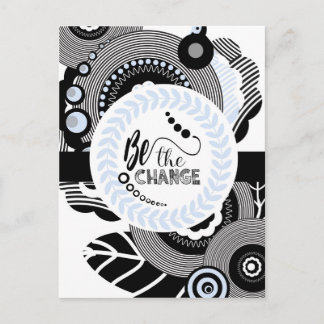 black and white Postcard inspirational quote Briefkaart