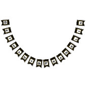 Black and White Random Gold Dot Patten Wedding Vlaggetjes (Alle)