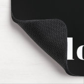 Black and White Retro Typography Personalized Muismat (Hoek)
