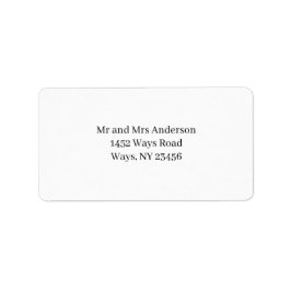 Black and White return Address Label