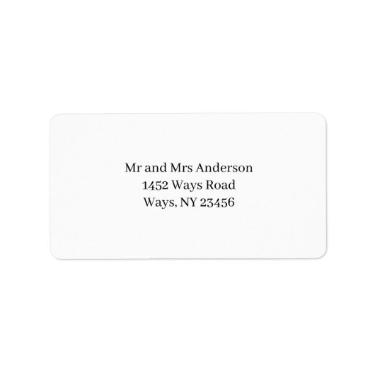 Black and White  return Address Label (Voorkant)