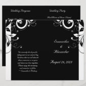 Black and White Reverse Swirl Foldable Program (Voorkant / Achterkant)