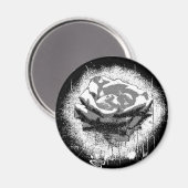 Black and White Rose Fine Art Magneet (Voorkant / Achterkant)