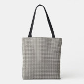 Black and white round abstract art design tote bag (Dos)