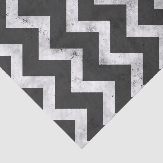 Black and white Rustic Chevron pattern Tissuepapier (Detail)