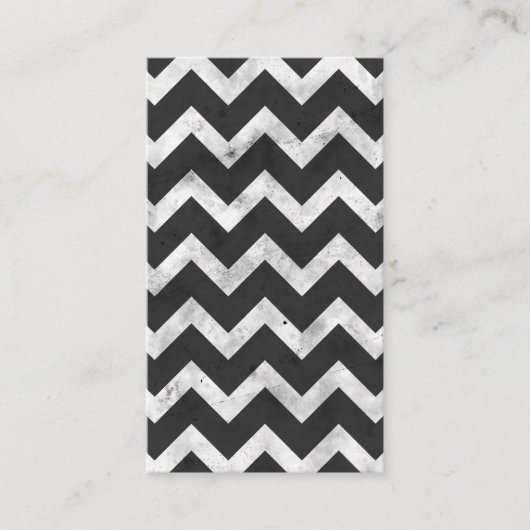 Black and white Rustic Chevron pattern Visitekaartje (Voorkant)