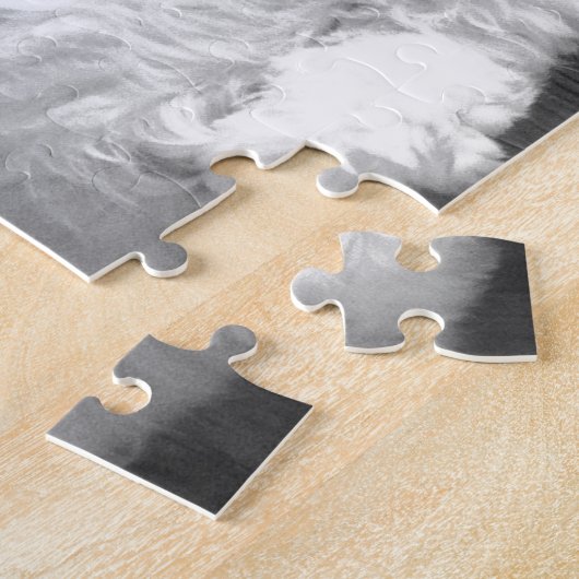 Black and White Shih-Tzu Puppy Legpuzzel (Zijkant)