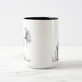 Black and White Sketch of Flower on coffee mug (Centre)