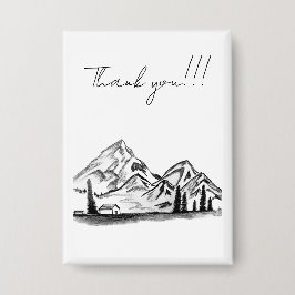 black and white sketch of Mountains Button