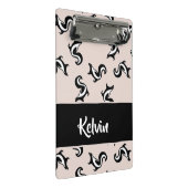 Black and white skunks on rose pink mini klembord (Schuin)