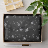 Black and White Snowflake Pattern Holiday Tissuepapier (Geschenk)