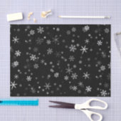 Black and White Snowflake Pattern Holiday Tissuepapier (Craft)